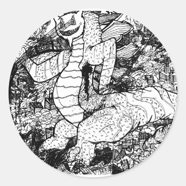 Adesivo Redondo Percentum Godzilla (Frente)