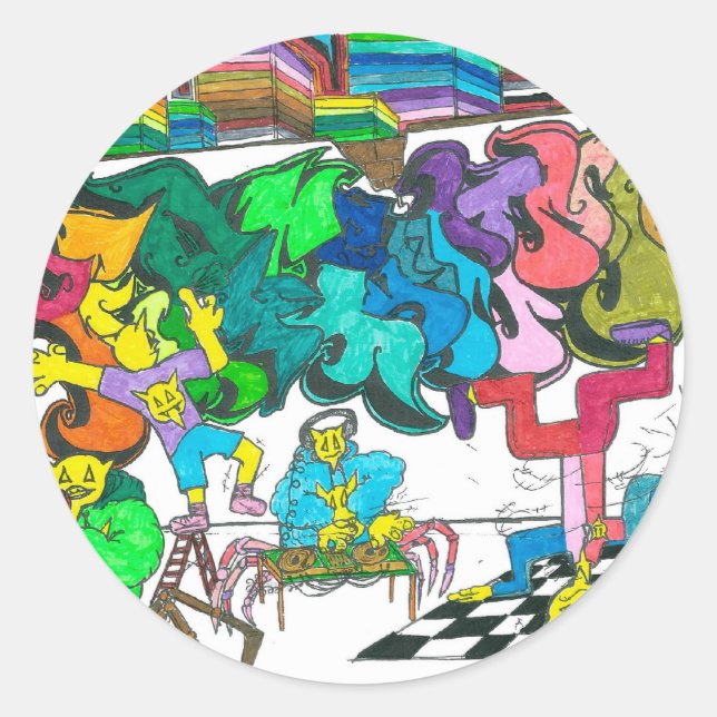 Adesivo Redondo PercentumHipHop (Frente)