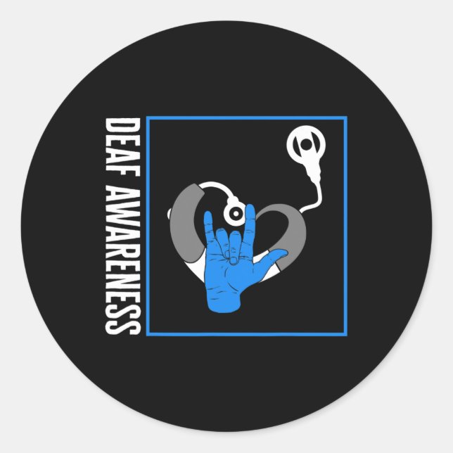 Adesivo Redondo Perda de audição Sensibilização do Implante Coclea (Frente)