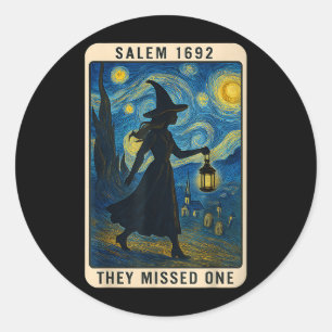 Adesivo Redondo Perderam Um Tarot Van Gogh Salem 1692 Hallowee