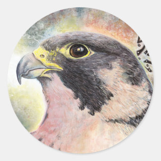 Adesivo Redondo Peregrine Falcon Sticker
