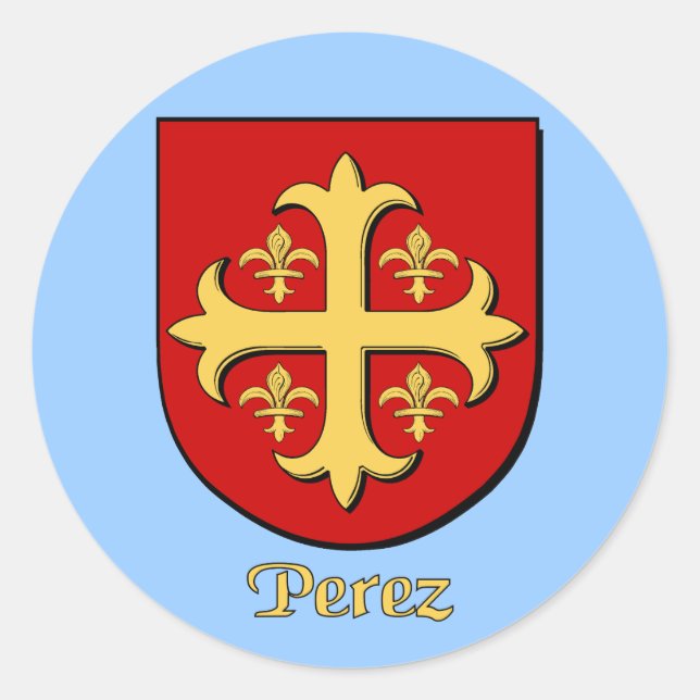Adesivo Redondo Perez Family Shield Stickers (Frente)