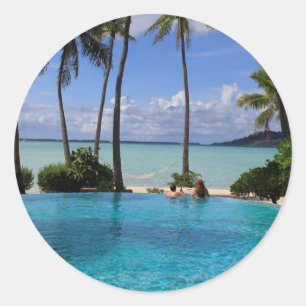 Adesivo Redondo Perfct Infinity pool on Vanilla Islândia