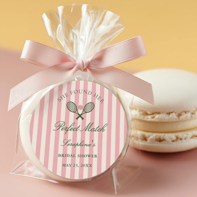 Adesivo Redondo Perfect Match Tennis Bridal Shower (Criador carregado)