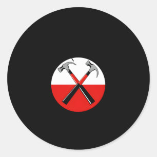 Adesivo Redondo Perfect S Dois Hammers Cruzam Um Pelo Outro