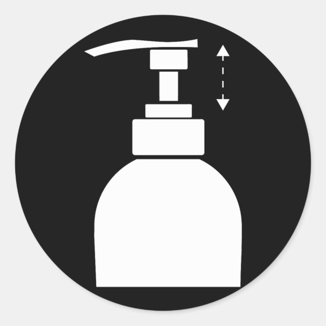 Adesivo Redondo Perfil do Frasco da Bomba (Frente)