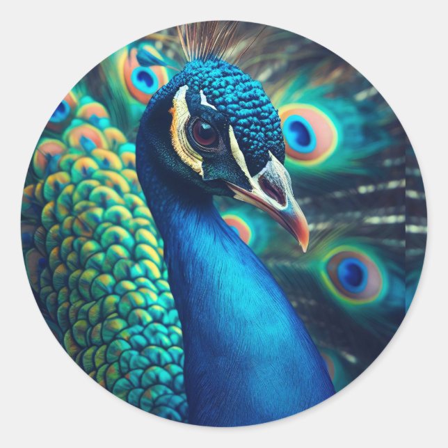 Adesivo Redondo Perfil Peacock (Frente)
