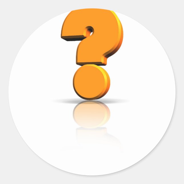 Adesivo Redondo Pergunta (Frente)