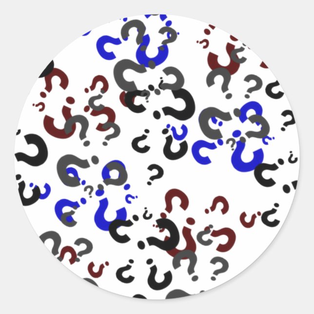 Adesivo Redondo Perguntas (Frente)