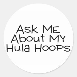 Adesivo Redondo Pergunte-me sobre minhas aros de Hula