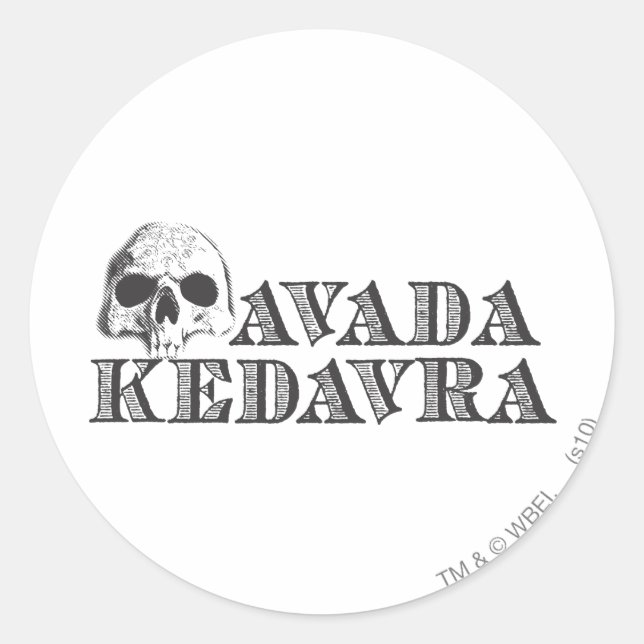 Adesivo Redondo Período | Avada Kedavra de Harry Potter (Frente)
