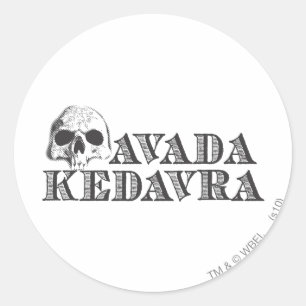 Adesivo Redondo Período   Avada Kedavra de Harry Potter