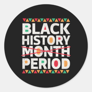 Adesivo Redondo Período da História Negra Mês da História Afro-Ame