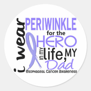Adesivo Redondo Periwinkle Para O Cancer Esofágico Hero 2 Pai