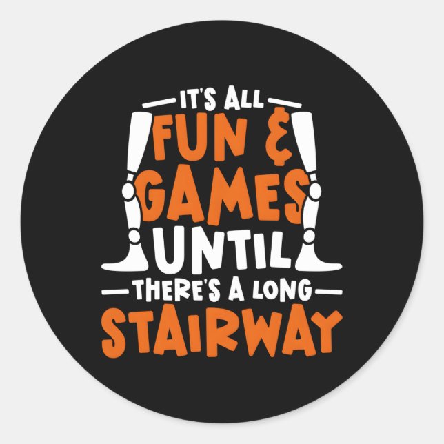 Adesivo Redondo Perna Prostética (Frente)