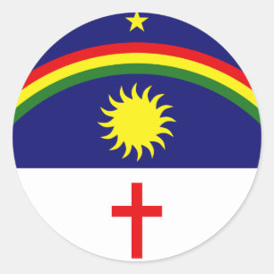 Adesivo Redondo Pernambuco, bandeira de Brasil