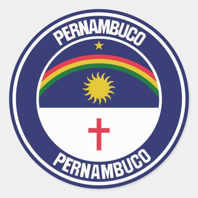 Adesivo Redondo Pernambuco Round Emblem (Frente)