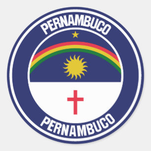 Adesivo Redondo Pernambuco Round Emblem
