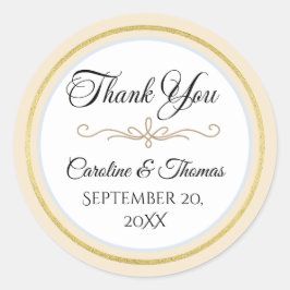 Adesivo Redondo Pérolas Douradas de Pérola Elegante Casamento Româ