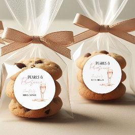 Adesivo Redondo Pérolas e Chá de panela rosa para pincel do Prosec