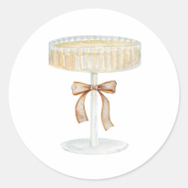 Adesivo Redondo Pérolas e Prosecco chá de noiva amor 