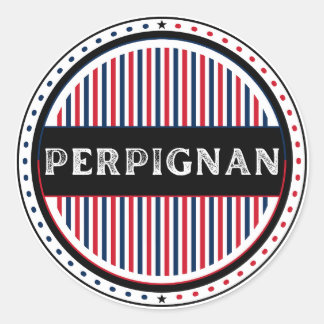 Adesivo Redondo Perpignan City Pride Emblem – French Identity