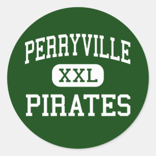 Adesivo Redondo Perryville - piratas - alto - Perryville Missouri