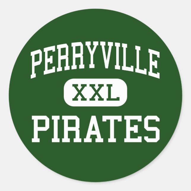 Adesivo Redondo Perryville - Pirates - Alto - Perryville Missouri (Frente)