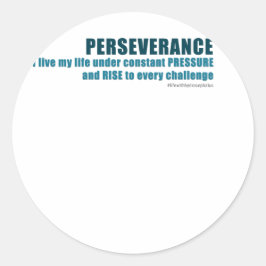 Adesivo Redondo Perseverança