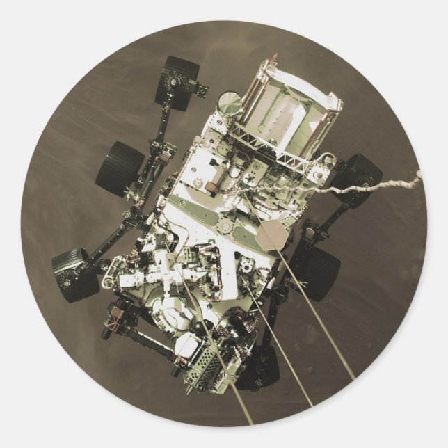 Adesivo Redondo Perseverança chega a Marte (Frente)