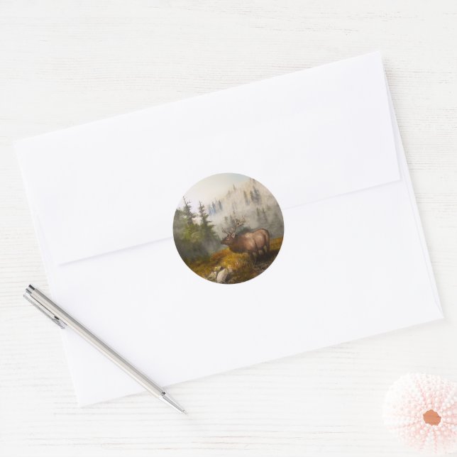 Adesivo Redondo "Perseverança O Alce" (Envelope)