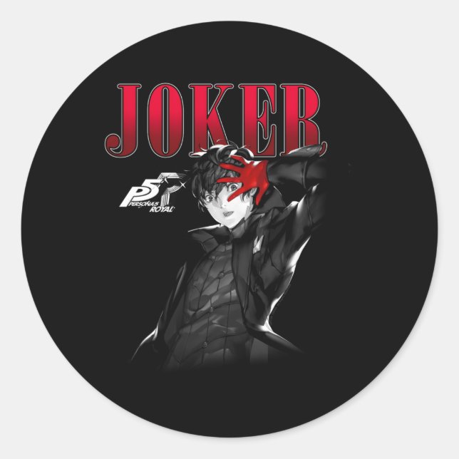 Adesivo Redondo Persona 5 Joker Neutral (Frente)