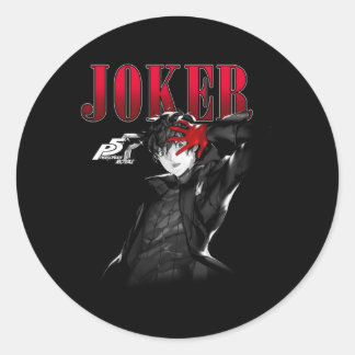 Adesivo Redondo Persona 5 Joker Neutral
