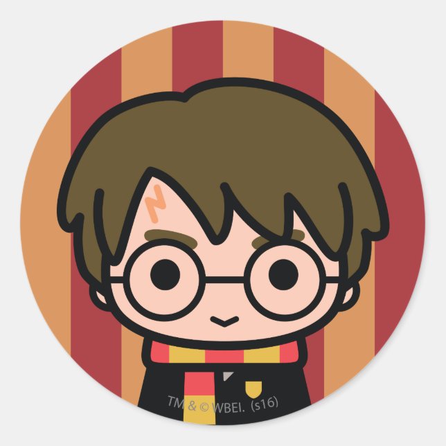 Adesivo Redondo Personagem de desenho animado Harry Potter | Zazzle Brasil