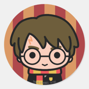 Adesivo Redondo Personagem de desenho animado Harry Potter