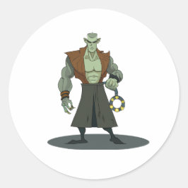 Adesivo Redondo Personagem de desenho animado - Villain