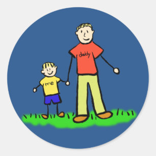 Adesivo Redondo Personagens da Família Padre e Filho