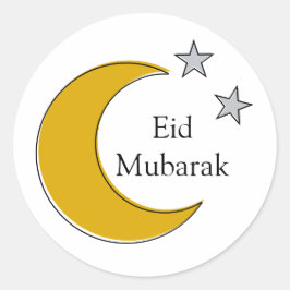Adesivo Redondo Personalised Eid Mubarak Stickers