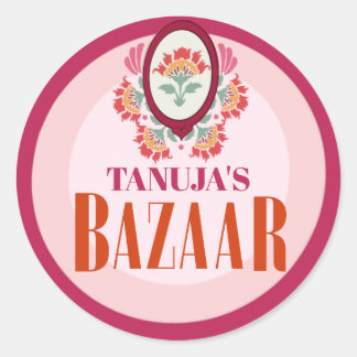 Adesivo Redondo Personalised Mendhi Stickers |Henna Night Stickers