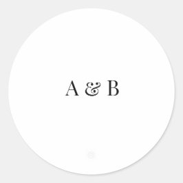 Adesivo Redondo Personalised Wedding Envelope Sticker | Initials