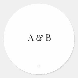 Adesivo Redondo Personalised Wedding Envelope Sticker | Initials