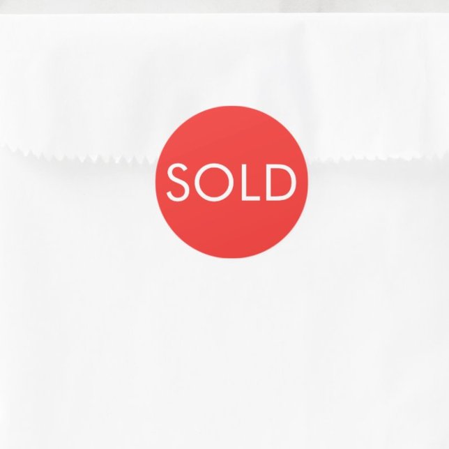 Adesivo Redondo Personalização da Tipografia Moderna Vermelha Bril ("Everyday is abundantly beautiful." 
Sincerely Best Wishes from Lucky Design World)