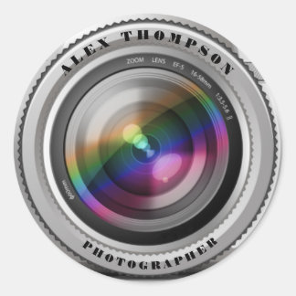 Adesivo Redondo Personalização de Lense de Fotografia da Câmera SL