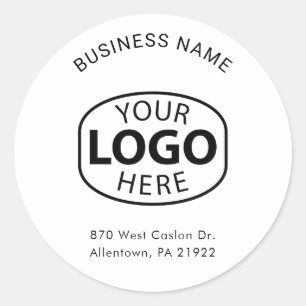Adesivo Redondo Personalização do Logotipo Comercial de Tipografia