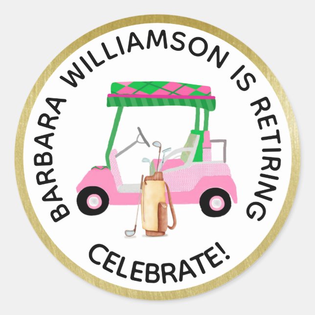 Adesivo Redondo Personalização do Partido Temido Golf de Reforma (Frente)