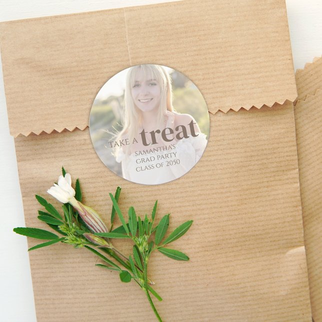 Adesivo Redondo Personalização do Tratado de Festas de Graduação (Criador carregado)