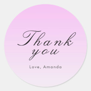 Adesivo Redondo Personalização Minimalista Rosa dos Gradientes Mod