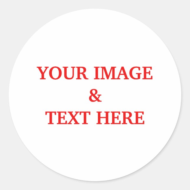 Adesivo Redondo Personalizada Personalizada Sua Própria Foto (Frente)