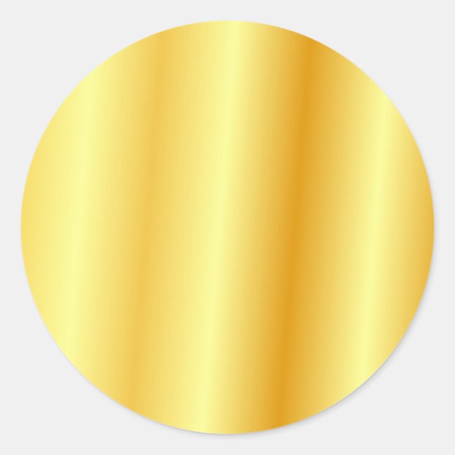 Adesivo Redondo Personalizado Adicionar Seu Modelo De Vazio Dourad (Frente)