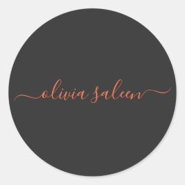 Adesivo Redondo Personalizado Cenoura e Nero